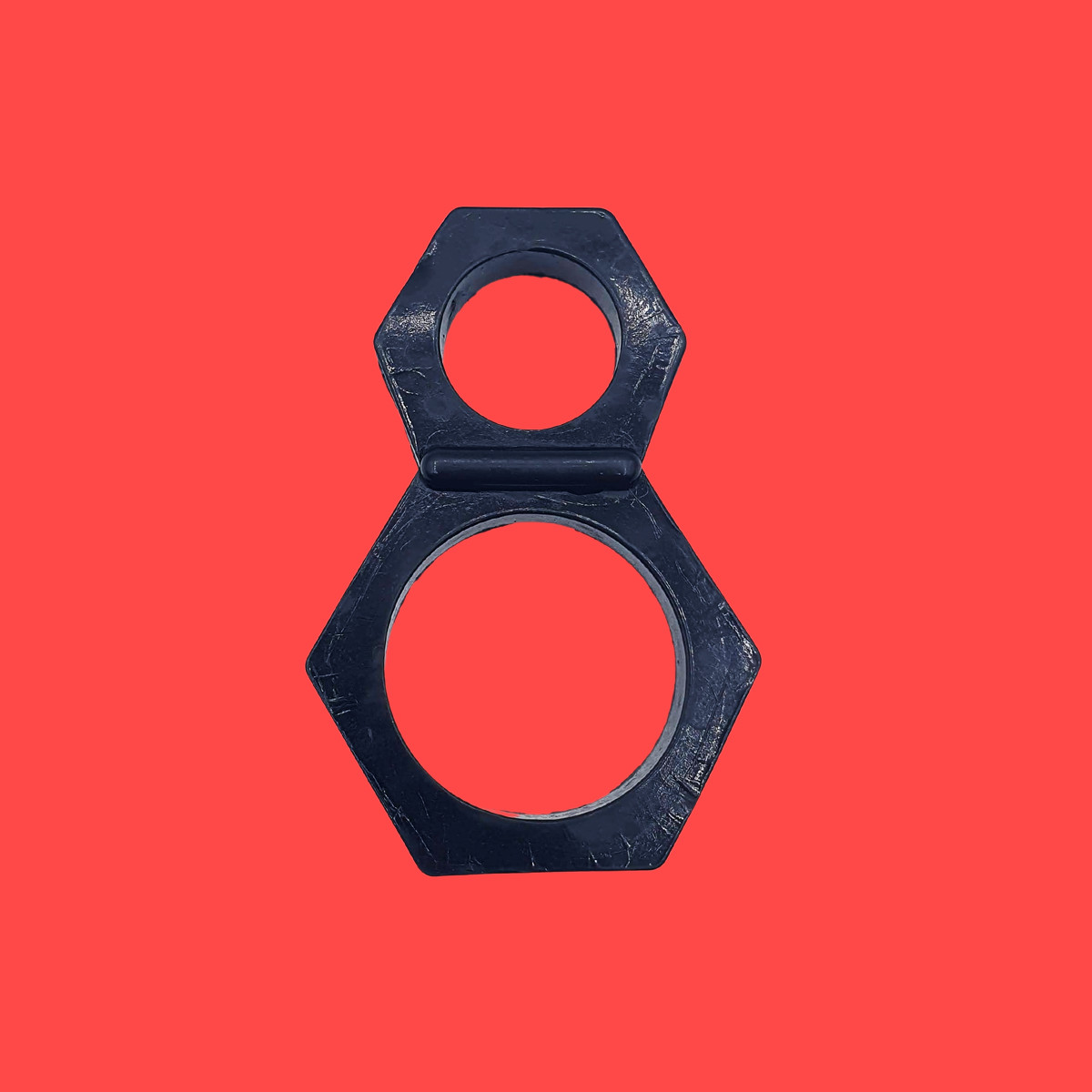 Anel Peniano Duplo Formato Hexagonal em Silicone - InNamorata Love Items - 2