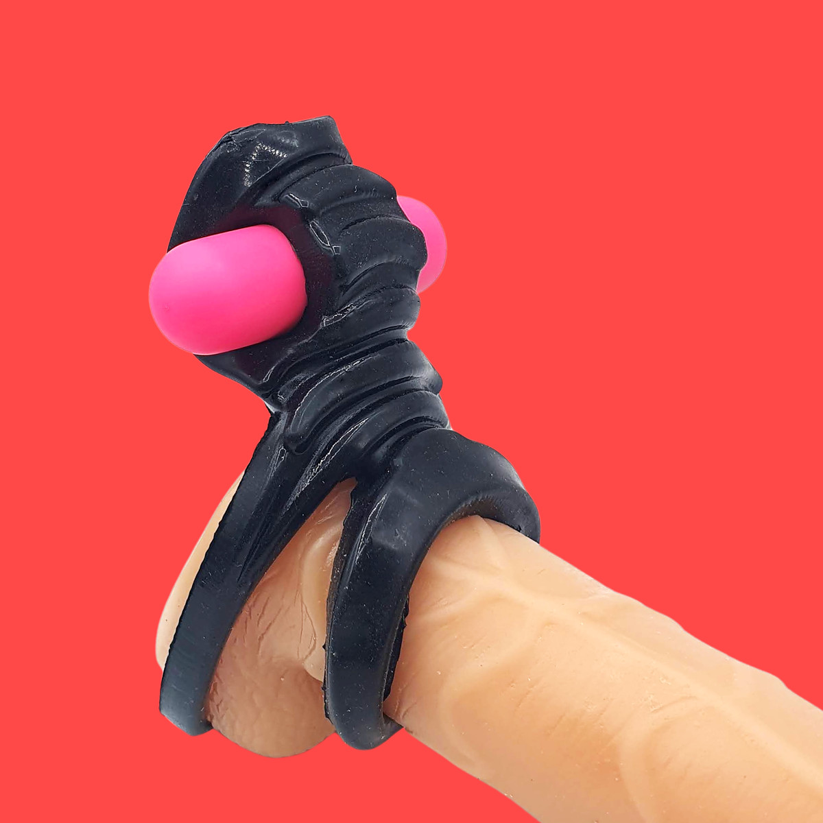 Anel Peniano Duplo para Pênis e Escroto em Silicone com Texturas Estimuladoras | InNamorata Sex Night - 2