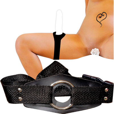 Foto 4 do produto Cinta Peniana Reta em Nylon com Argola em Metal - InNamorata Sex Night