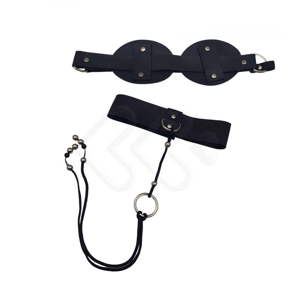 Coleira com Prendedor de Mamilos e Máscara em Couro Ecológico - InNamorata Sex Night | Tamanho Único - 3