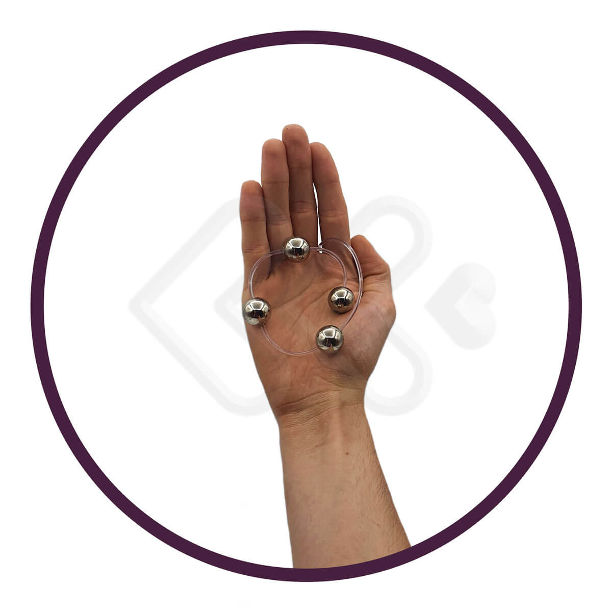 Colar Tailandês com 4 Esferas em Metal para Pompoarismo - InNamorata Sex Night - 3