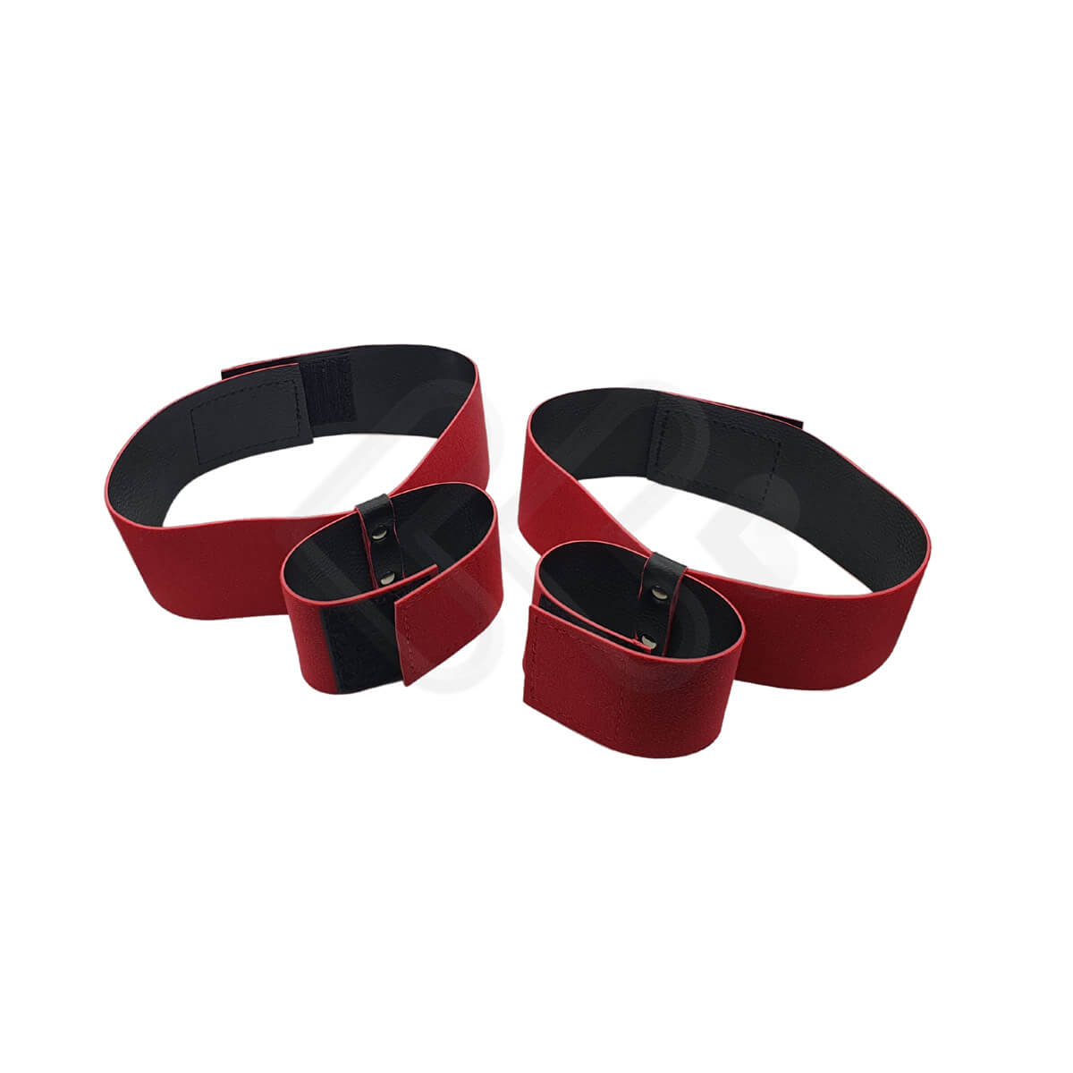 Kit com Algemas para Pulso e Coxas em Couro Sintético - InNamorata Sex Night - Tamanho Único - 2