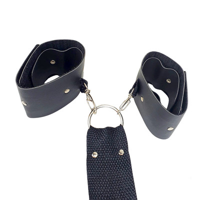Foto 3 do produto Kit Gag Ball com Algemas Ajustáveis, Mordaça em Nylon e Venda em Couro Ecológico - InNamorata Sex Night | Disponível em 8 Cores