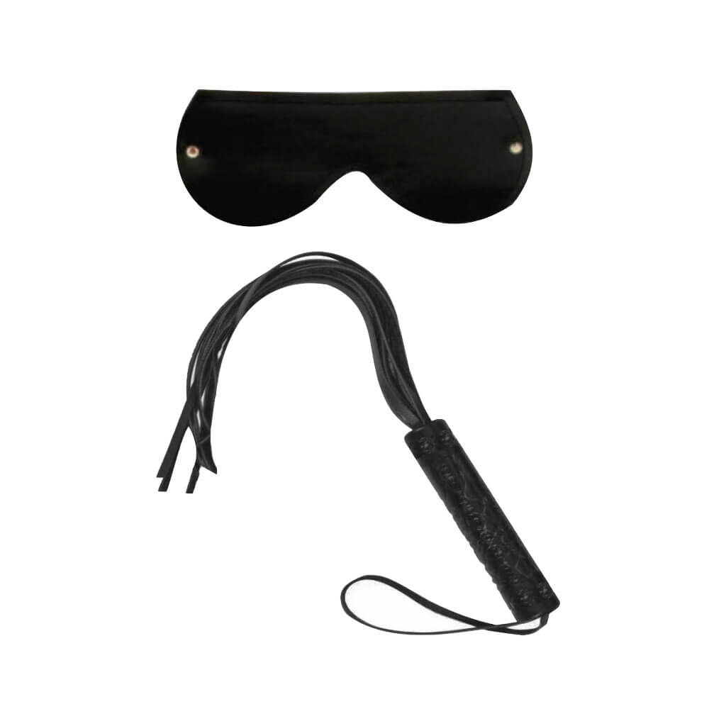 Kit Sadomasoquista com Chicote e Venda em Couro Sintético | InNamorata Sex Night | 2 Itens - 5