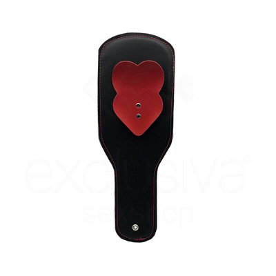 Foto 3 do produto Palmatória em Couro Ecológico com Detalhes em Coração e Suporte para Pegada - InNamorata Sex Night - 31,5 cm
