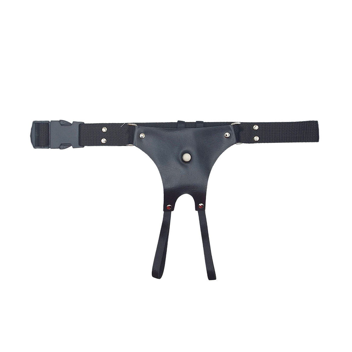 Cinta Peniana em Couro com Prótese Peniana e Escroto em Silicone Atóxico - InNamorata Sex Night Strap On Bag | 15 x 3,9 cm - 2