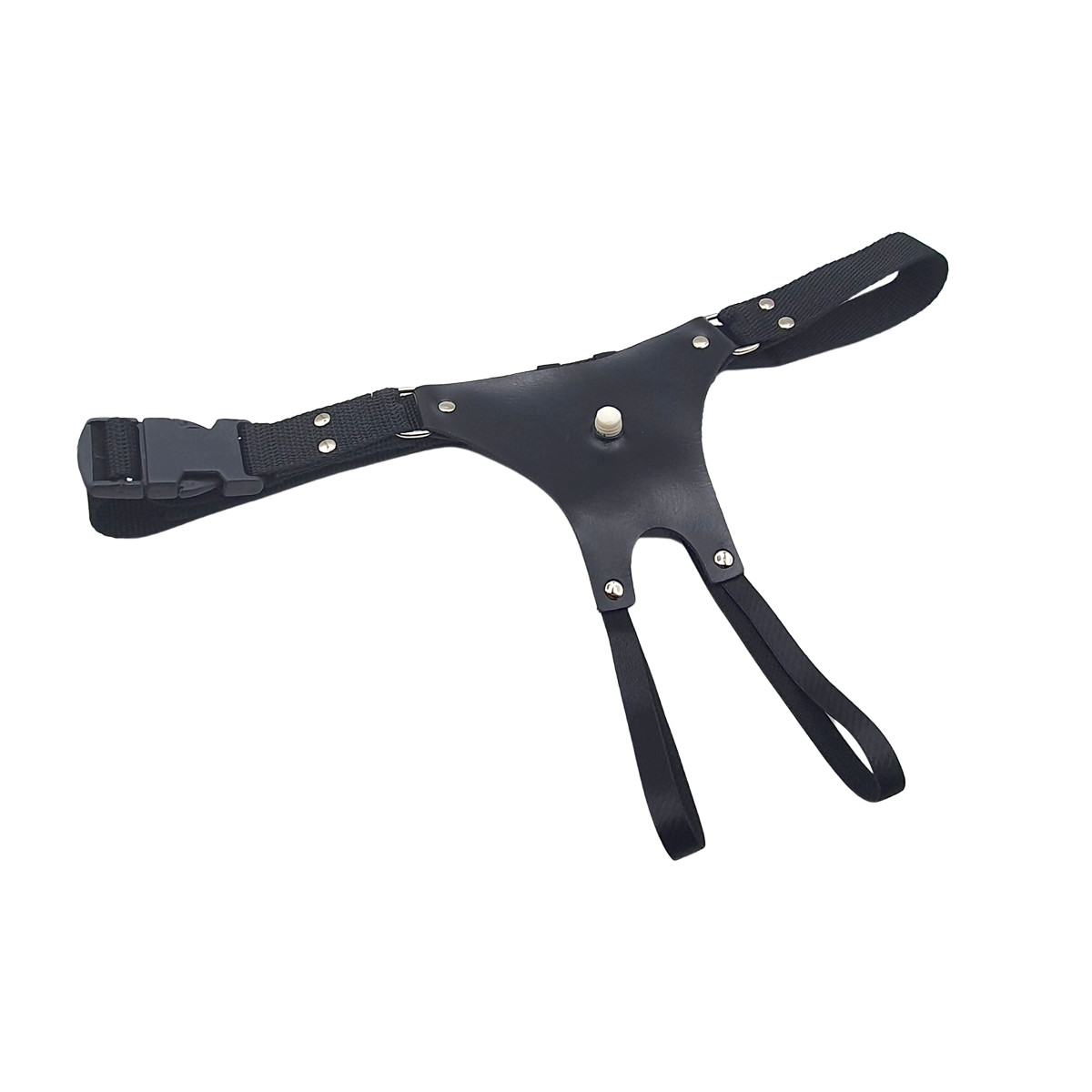 Cinta Peniana em Couro com Prótese Peniana e Escroto em Silicone Atóxico - InNamorata Sex Night Strap On Bag | 15 x 3,9 cm - 3