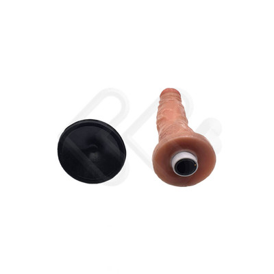 Foto 5 do produto Prótese Peniana Realística em Silicone com Ventosa, Vibração Única, Veias Salientes e Glande Definida - Innamorata Versátil N°46 - 15,7 x 4,4 cm