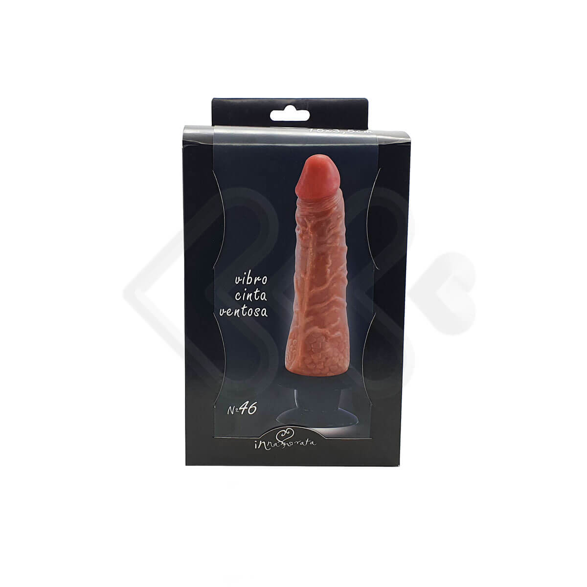 Prótese Peniana Realística em Silicone com Ventosa, Vibração Única, Veias Salientes e Glande Definida - Innamorata Versátil N°46 - 15,7 x 4,4 cm - 2