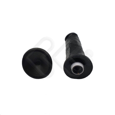 Foto 4 do produto Prótese Peniana Preta Realística em Silicone com Vibração Única, Leves Texturas de Veias, Ventosa e Glande Definida - InNamorata Versátil N°47 Black | 18,3 x 4,9 cm