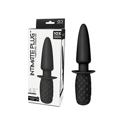 Foto 1 do produto Plug Anal Clássico Recarregável em Silicone com 10 Modos de Vibração - Intimate Plug 4.5" - 10,7 x 3,7 cm