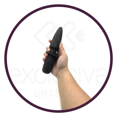 Foto 4 do produto Plug Anal Clássico Recarregável em Silicone com 10 Modos de Vibração - Intimate Plug 4.5" - 10,7 x 3,7 cm