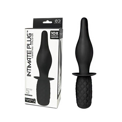Foto 1 do produto Plug Anal Recarregável em Silicone com Corpo Gradual e 10 Modos de Vibração e Função Aquecimento - Intimate Plug 5 | 12 x 4 cm