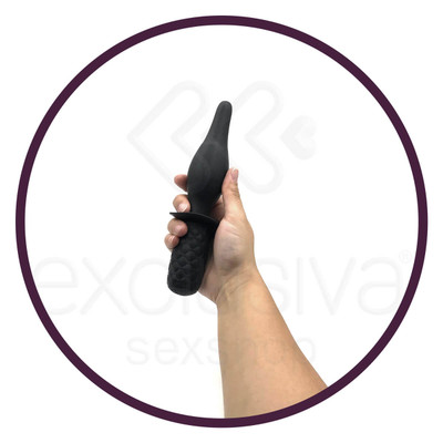 Foto 4 do produto Plug Anal Recarregável em Silicone com Corpo Gradual e 10 Modos de Vibração e Função Aquecimento - Intimate Plug 5 | 12 x 4 cm