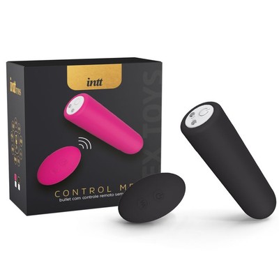 Bullet com Controle Remoto Sem Fio, 9 Modos de Vibração e Recarregável - Intt Control Me | 7 x 1,5 cm | Disponível em 2 Cores
