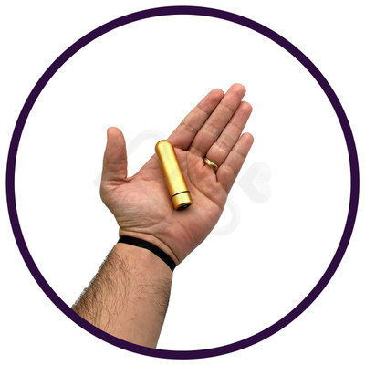 Foto 4 do produto Bullet Recarregável via Magnetismo com 9 Modos de Vibração - Intt Especial Luxury Golden Bullet | 5,5 x 1,8 cm