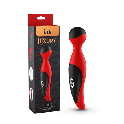 Massageador Corporal e Estimulador de Clitóris em Silicone Atóxico com 7 Modos de Vibração e Carregamento Via USB - Intt Especial Luxury Hebe | 18,2 x 3,9 cm