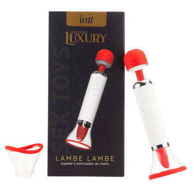 Sugador e Estimulador de Clitóris com Vibração, Sucção, Língua e Aquecimento - Intt Especial Luxury Lambe Lambe
