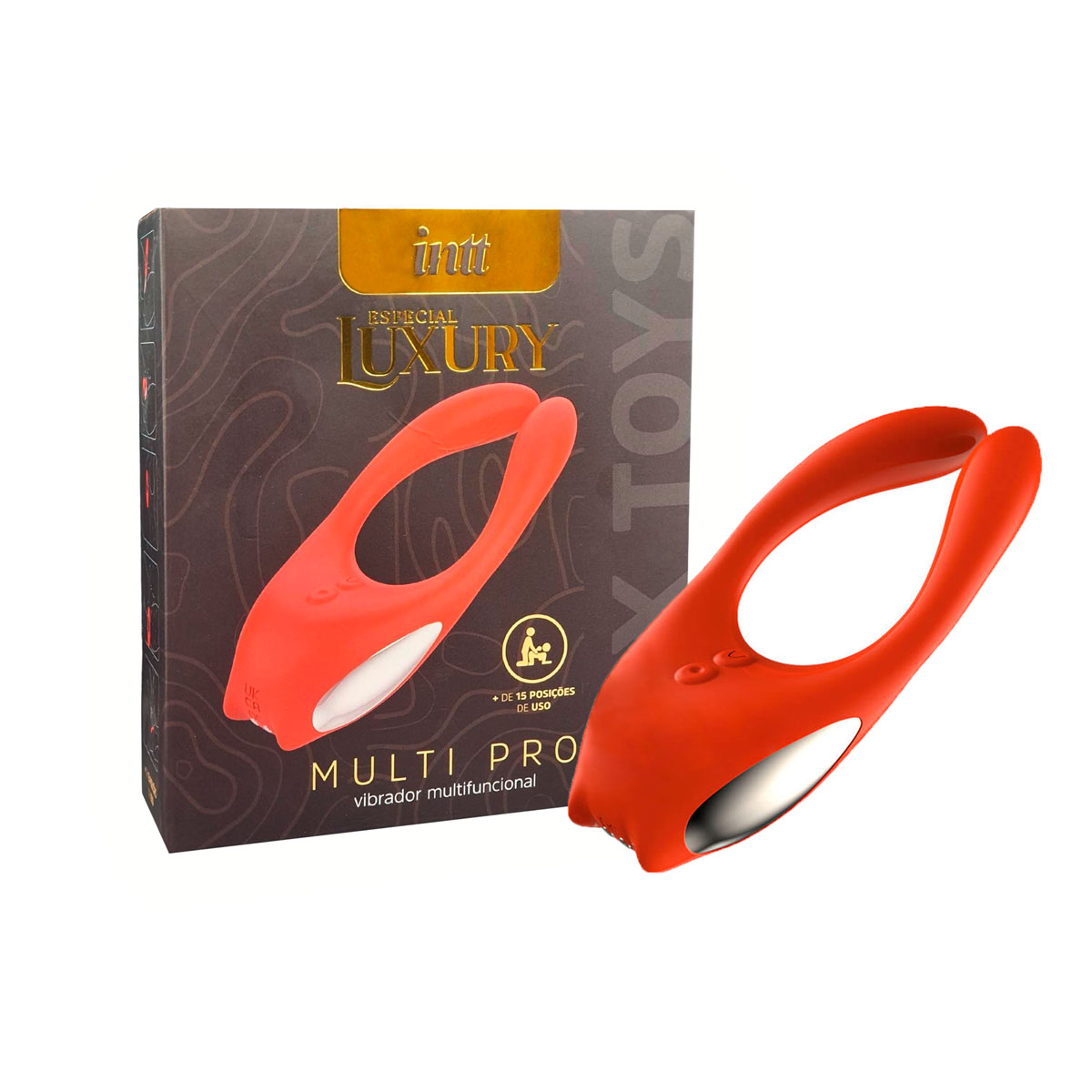 Vibrador Multifuncional Para Casal ou Estimulador com 12 Modos de Vibração e Mais de 15 de Uso - Intt Especial Luxury Multi Pro - 1