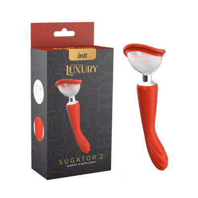 Foto 1 do produto Vibrador Ponto G com Sugador de Clítoris e Mamilos, 7 Modos de Vibração e 3 Intensidades de Sucção - Intt Especial Luxury Sugator 2