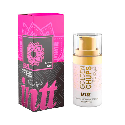 Gel Beijável com Sabor de Bala de Framboesa e Efeito Quente - Intt Golden Chups By Castropil | 17ml