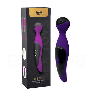 Massageador Corporal e Estimulador de Clitóris em Silicone Atóxico com 7 Modos de Vibração e Carregamento Via USB - Intt Hebe - 18,2 x 3,9 cm | Disponível em 2 Cores