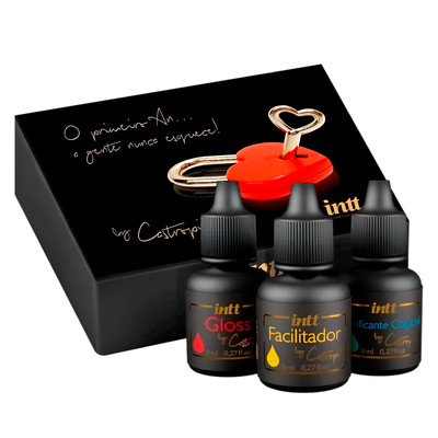 Kit Meu Primeiro Anal com Dessensibilizante, Gloss Anal e Lubrificante - Intt By Castropil | Contém 3 Frascos com 8 ml