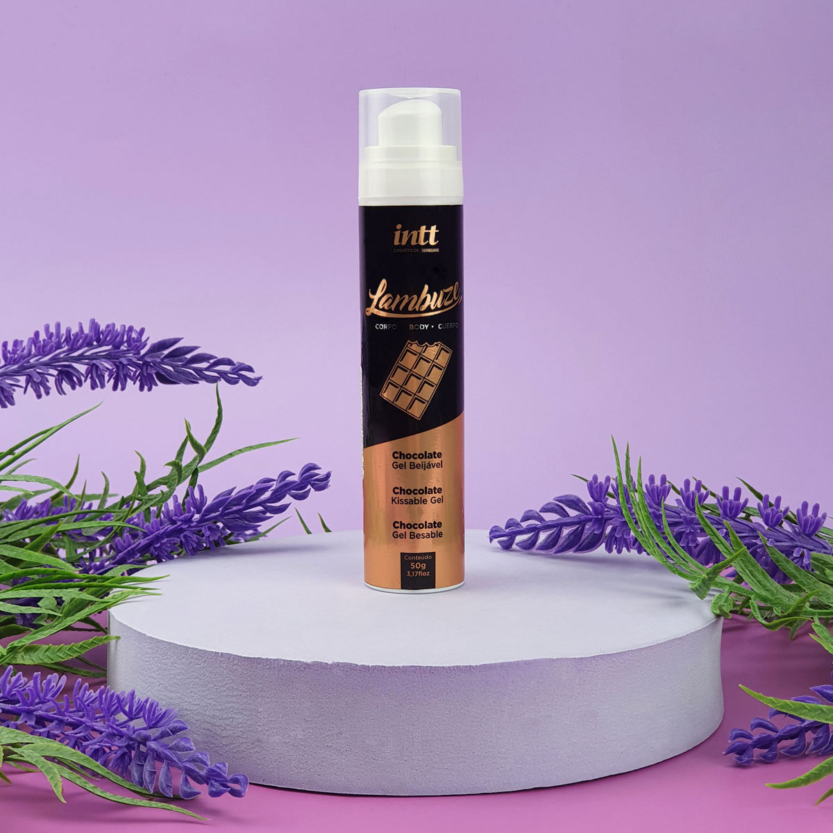 Gel Excitante Beijável Lubrificante com Leve Efeito de Aquecimento - Intt Lambuze - 50 Gramas | Disponível em 10 Sabores - 1