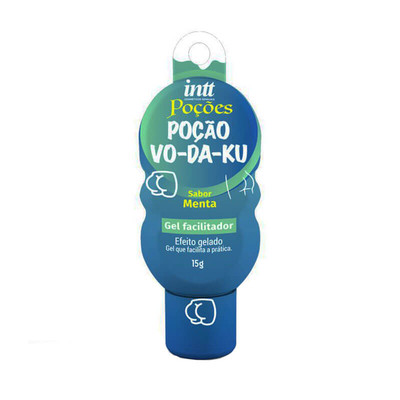 Gel Dessensibilizante de Sexo Anal Unissex Poção Vodaku Sabor de Menta com Efeito Gelado - Intt Poções - 15g