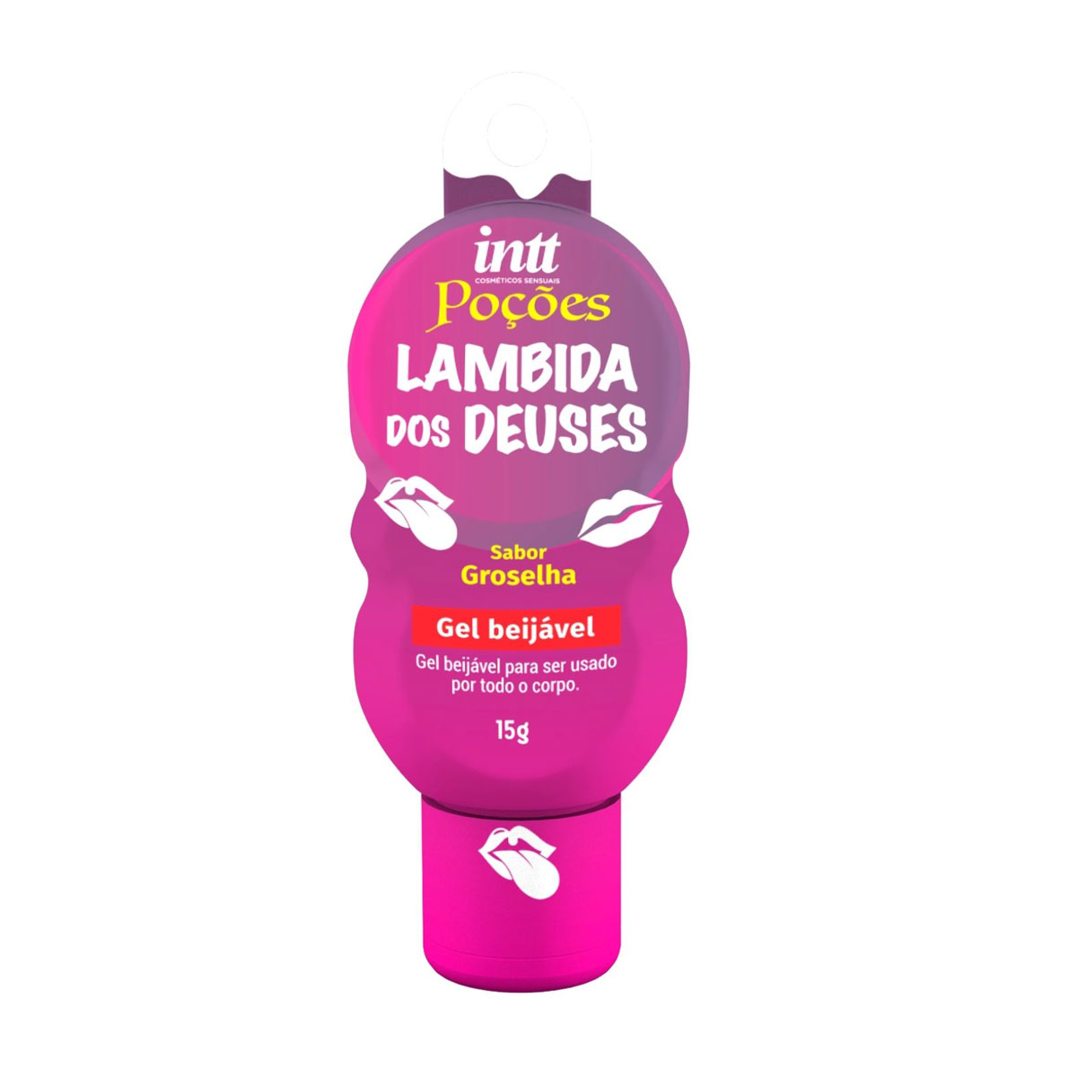Gel Beijável com Função de Esquentar - Intt Poções Lambida dos Deuses - 15g | Disponível em 2 Sabores - 2