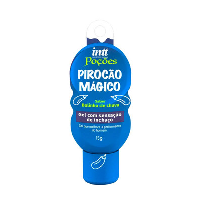 Gel Excitante Masculino com Função Vasodilatadora e Sabor de Bolinho de Chuva - Intt Poções Pirocão Mágico | 15g