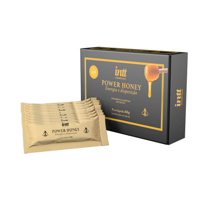 Estimulante Natural Unissex em Sachê de 10g - Intt Power Honey | Caixa com 8 Unidades