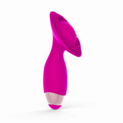 Foto 1 do produto Escova Estimuladora de Clitóris em Silicone com Cerdas Massageadoras e 10 Modos de Vibração - Intt Sexy Funny Items - 14,5 x 3,5 cm | Cor: Rosa