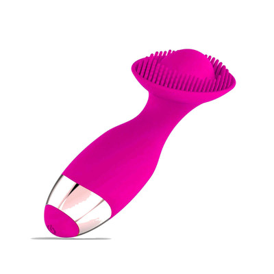 Foto 2 do produto Escova Estimuladora de Clitóris em Silicone com Cerdas Massageadoras e 10 Modos de Vibração - Intt Sexy Funny Items - 14,5 x 3,5 cm | Cor: Rosa