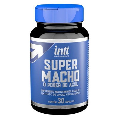 Suplemento Multivitamínico Potencializador Masculino com Poder do Azul - Intt Super Macho | 30 Cápsulas