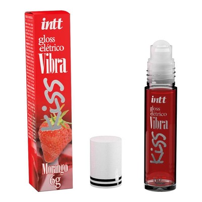 Foto 1 do produto Gloss Elétrico Comestível com Sabor - Intt Vibra Kiss - 6g | Sabor: Morango