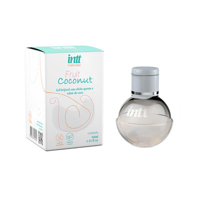 Gel Beijável com Efeito Quente e Sabor de Coco - Intt Wellness Fruit Coconut | 40 ml