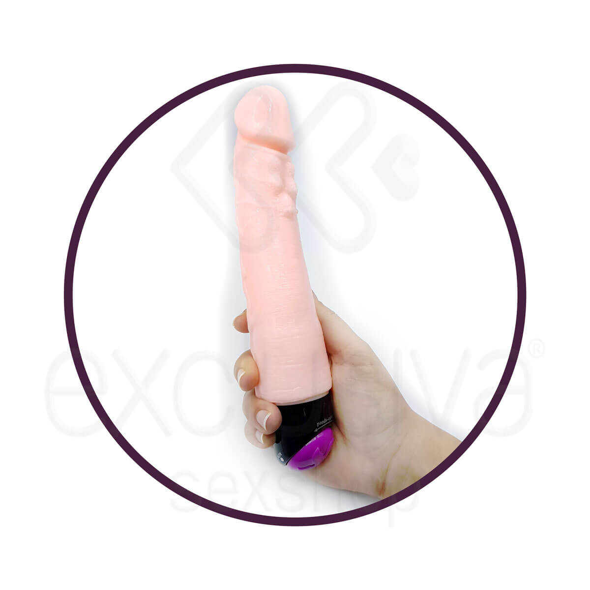 Irritating Summer Nigtht - Prótese Realística com Glande Definida, Veias e Vibração Multivelocidade - 20 x 4,2 cm - 3