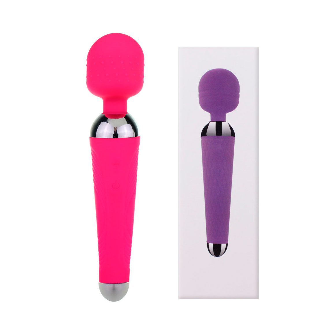 Massageador Recarregável com 18 Modos de Vibração e Corpo Texturizado - iWand | 19 x 4 cm | Disponível em 2 Cores - 4