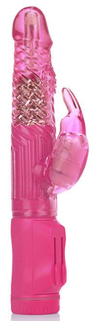 Jack Rabbit Collection - Vibrador com Estimulador Clitoriano em Forma de Coelho, Vibração e Rotação - 22 x 3 cm | Cor: Rosa - 2