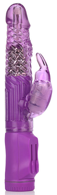 Jack Rabbit Collection - Vibrador com Estimulador Clitoriano em Forma de Coelho, Vibração e Rotação - 22 x 3 cm | Cor: Lilás - 2