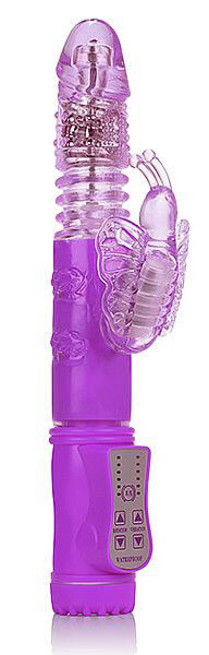 Jack Rabbit Collection - Vibrador com Movimentos de Vai e Vem, Múltiplas Variedades de Vibração e Rotação e Estimulador Clitoriano - 26 x 3,2 cm | Cor: Roxo - 2