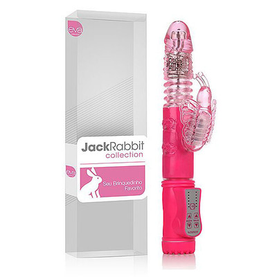 Foto 1 do produto Jack Rabbit Collection - Vibrador com Movimentos de Vai e Vem, Múltiplas Variedades de Vibração e Rotação e Estimulador Clitoriano - 26 x 3,2 cm | Cor: Rosa