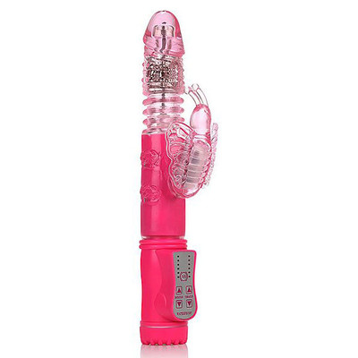 Foto 2 do produto Jack Rabbit Collection - Vibrador com Movimentos de Vai e Vem, Múltiplas Variedades de Vibração e Rotação e Estimulador Clitoriano - 26 x 3,2 cm | Cor: Rosa