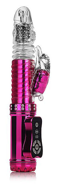 Jack Rabbit Collection - Vibrador com Múltiplas Variedades de Vibração e Rotação, Estimulador Clitoriano e Movimentos de Vai e Vem - 26 x 3,2 cm | Cor: Rosa Cromado - 2