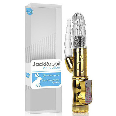 Foto 1 do produto Jack Rabbit Collection - Vibrador Rotativo com Múltiplas Variedades de Vibração e Rotação e Estimulador Anal - 22 x 3,2 cm | Recarregável