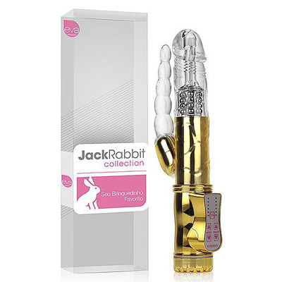 Foto 1 do produto Jack Rabbit Collection - Vibrador Rotativo com Múltiplas Variedades de Vibração e Rotação e Estimulador Anal - 22 x 3,2 cm | Não Recarregável
