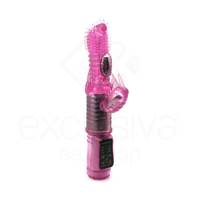 Foto 2 do produto Jack Rabbit Ponto G - Vibrador Estimulador de Ponto G e Clítoris com Tecnologia de Rotação e 7 Modos de Vibração - 12 x 3,5 cm | Cor: Rosa