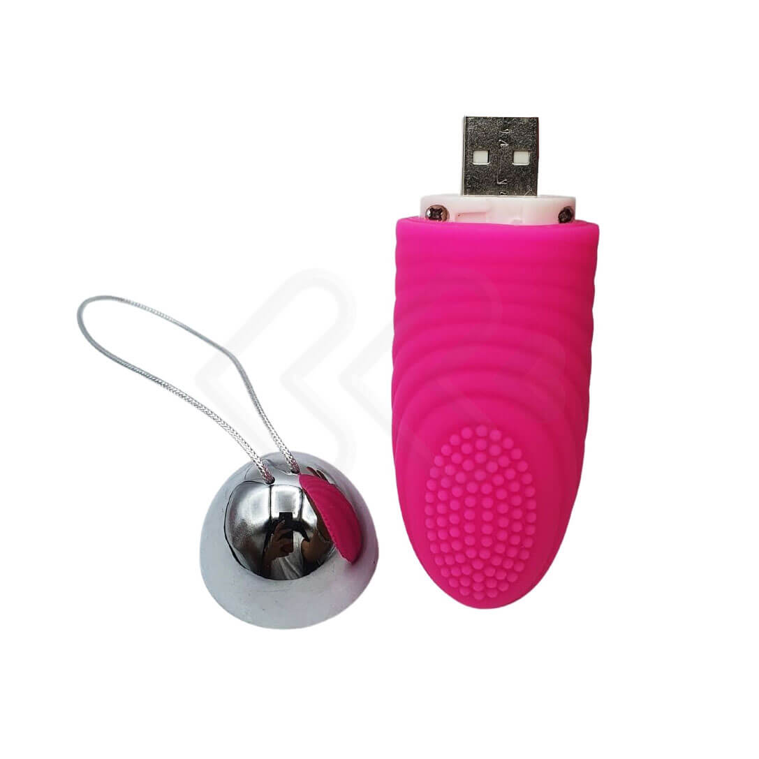 Vibrador Bullet Recarregável USB com 36 Modos de Vibração - Jiuuy Egg - 6,6 x 3,2 cm - 2