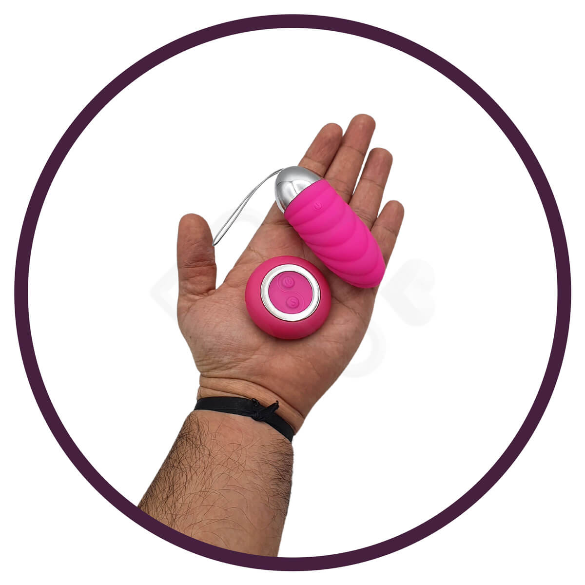 Cápsula Vibratória Recarregável com Texturas Massageadoras, Cerdas Estimuladoras, 36 Modos de Vibração e Controle Remoto sem Fio - JIUUY Yumiao - 4,8 x 3,1 cm - 5